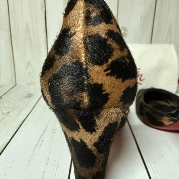 Christian Louboutin Calf Hair Vibella Leopard Print Pumps Sz 39 / 9 - Picture 11 of 16